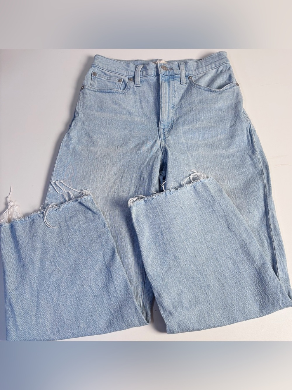 Madewell Light Blue Wide-Leg Jeans - Picture 3 of 10